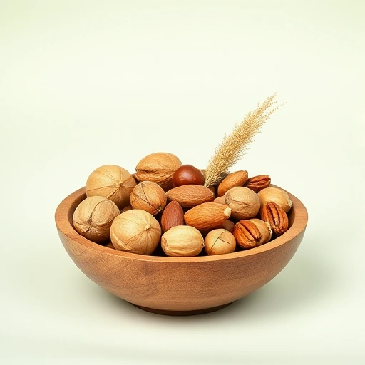 Illustration d'un bol de noix et d'une grappe de millet pour perroquet