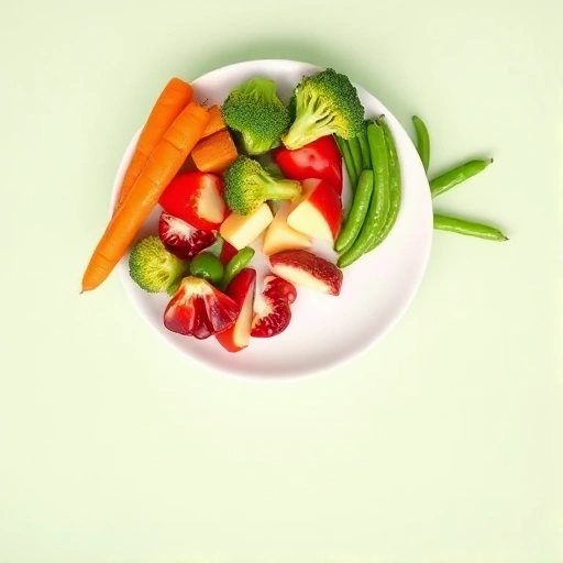 Illustration d'une assiette de légumes et de fruits frais coupés pour perroquet