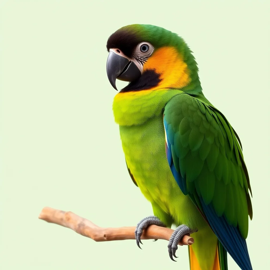 Illustration : Ara à collier jaune (Primolius auricollis)
