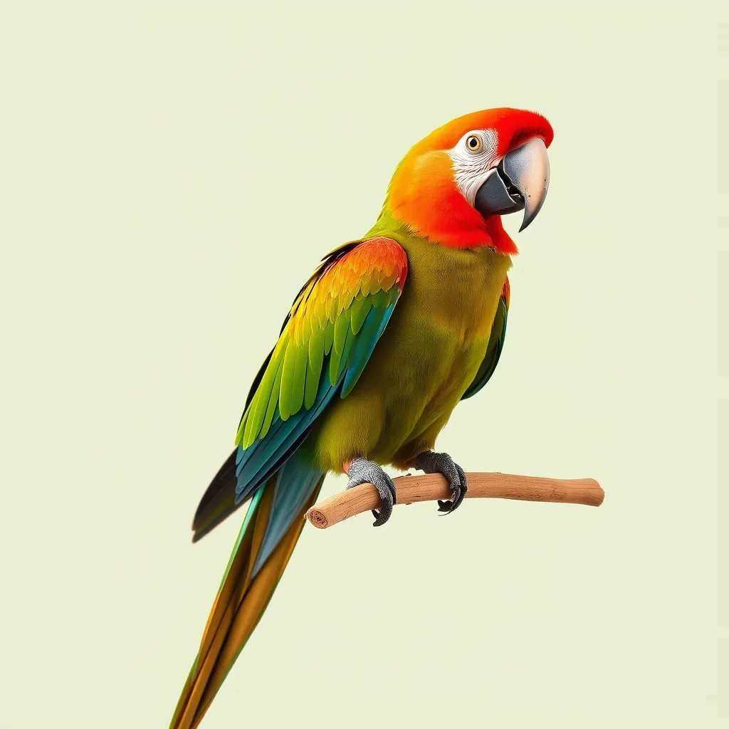 Illustration : Ara à front rouge (Ara rubrogenys)