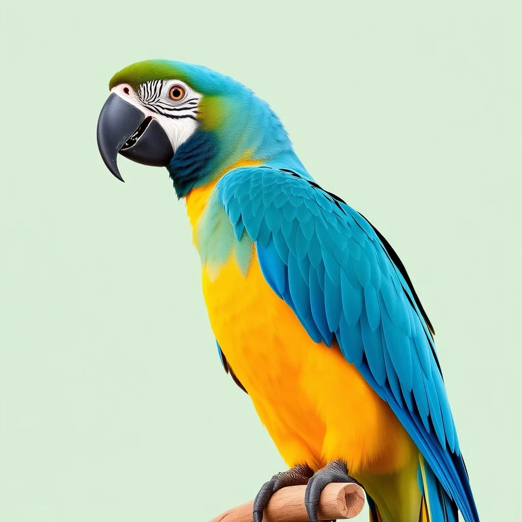 Illustration : Ara à gorge bleue (Ara glaucogularis)