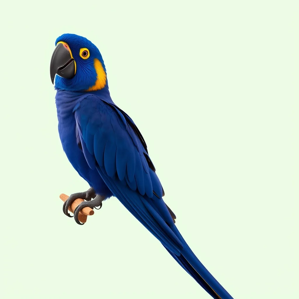 Illustration : Ara hyacinthe (Anodorhynchus hyacinthinus)