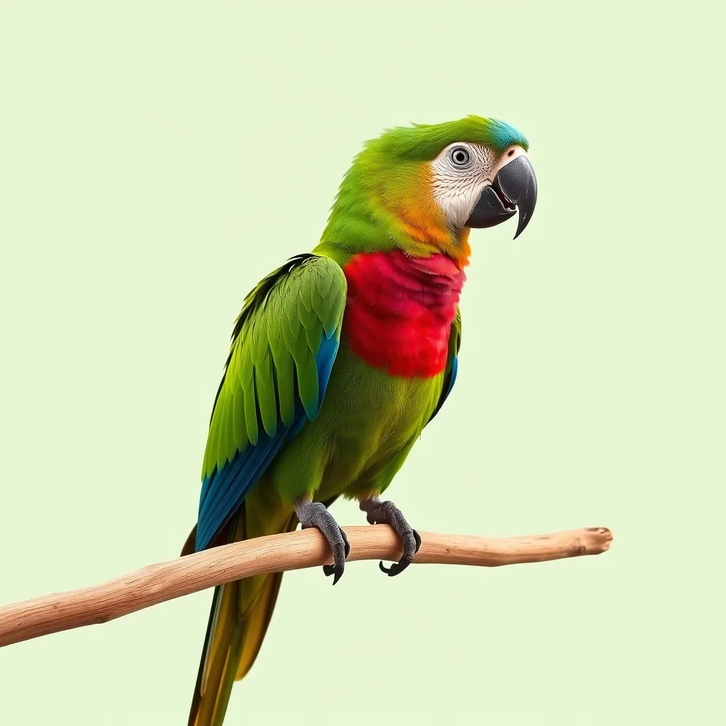 Illustration : Ara macavouanne (Orthopsittaca manilatus)